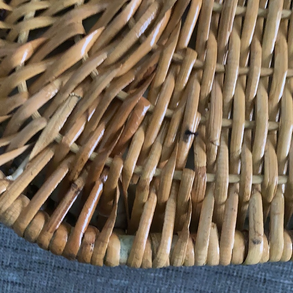 HTF Kate Spade wicker leather XL Bag - Picture 8 of 9